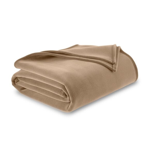 WestPoint Home Vellux Nylon Blanket Color: Tan, Size: King - Picture 1 of 8